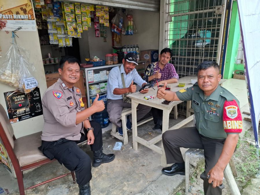 Sinergitas TNI-Polri di Desa Talaga Cikupa Silaturahmi dan Himbauan Harkamtibmas untuk Kondusif