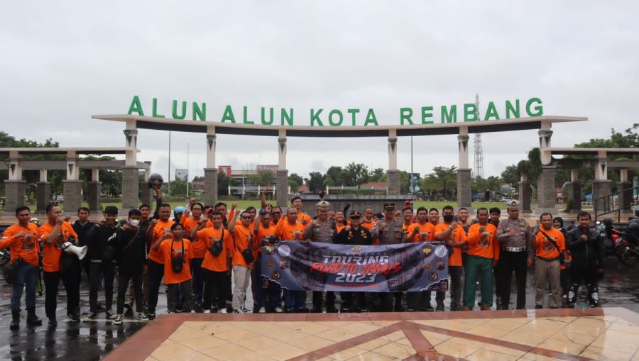 touring Road To Jamus Ngawi Jawa Lepas langsung oleh Kasatlantas Polres Rembang Iptu Rudiyanto, S.H.