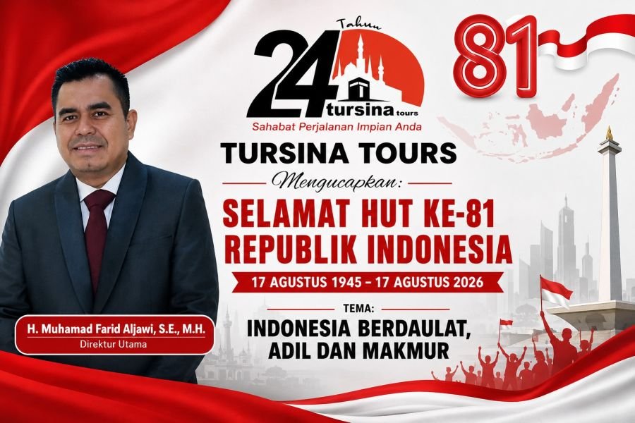 TURSINA Tours  Mengucapkan SELAMAT HUT Ke-81 REPUBLIK INDONESIA