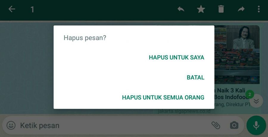 WhatsApp Perpanjang Waktu Hapus Pesan Hingga 2 Hari, Ini Cara Hapusnya