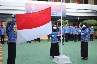 Peringati Hari Ibu ke 94, Pegawai Perempuan Lapas Bojonegoro Jadi Petugas Upacara